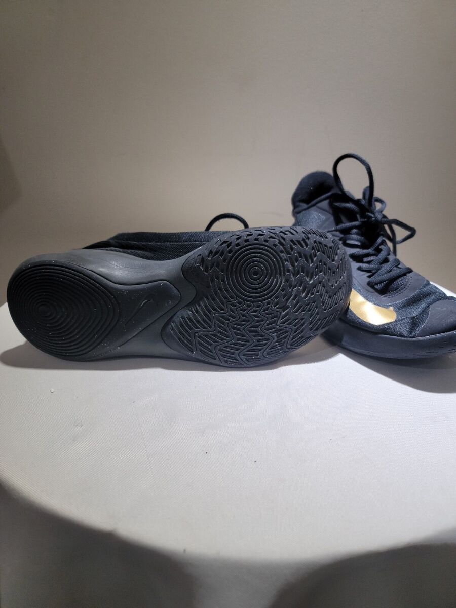Nike Precision IV 4 Men High Top Black Gold Basketball Shoes Nike Precision IV 4 Men High Top Black Gold Basketball Shoes