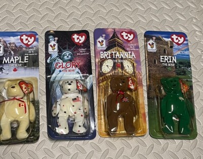 TY McDonalds Beanie Baby Erin/Maple/Britannia/Glory  1999 FULL SET