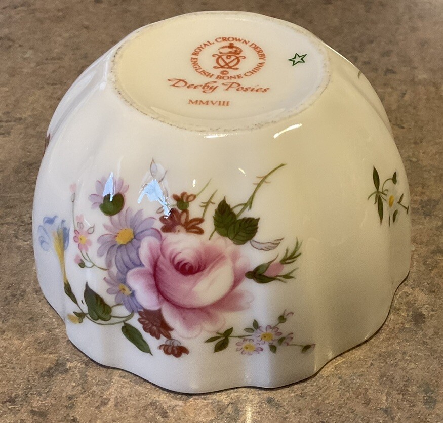 ROYAL CROWN DERBY :: 2”x 3 1/2”x 1 3/4” OPEN SUGAR BOWL