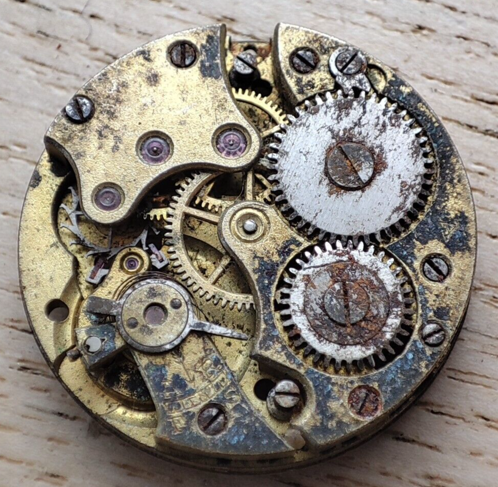 Vintage 21.8mm Pocket Watch for Parts or Repair