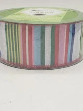 Premium Wired Ribbon 50 Yards 2.5 in Width Assorted Stripes