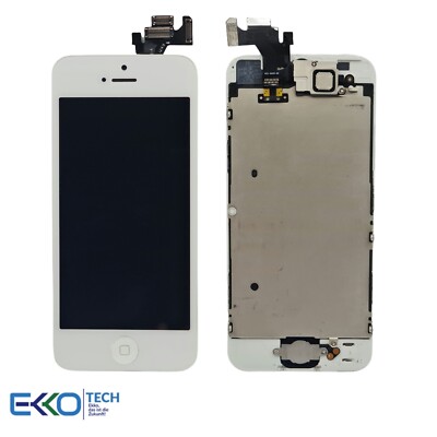   iPhone 5 Display mit Original Retina LCD KOMPLETT VORMONTIERT Kamera Weiß  