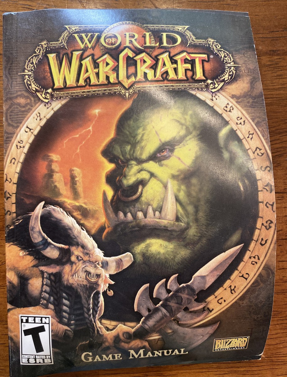 World of Warcraft Game DVD Rom & game manual Blizzard