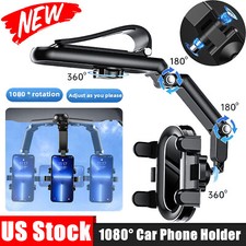 1080 Car Phone Holder Rotatable And Retractable Rearview Mirror Mount Universal