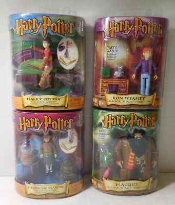 2001 Mattel HARRY POTTER MAGICAL MINIS 4 Figure Lot NEW HARRY/RON/HAGRID/HERMION | eBay