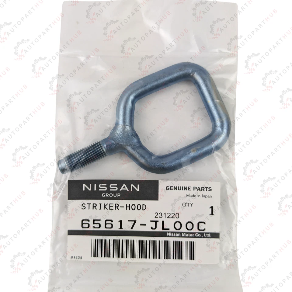 Placa de bloqueo de pestillo de capó original Nissan 370Z Infiniti G37 Q70 65617-JL00C Foto 2 de 4