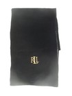 VTG LAUREN RALPH LAUREN RLL Scarf 55 x 9 Black Silk Velvet Monogram Rectangle — photo 3