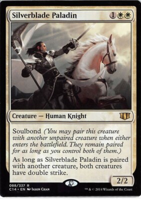 Silverblade Paladin *Rare* Magic MtG x1 Commander 2014 SP