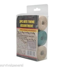 443' Feet Jute Twine String Rope Fire Starting Camping Outdoors 3 Brown Green