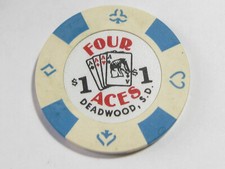 $1 Four Aces Deadwood SD Casino Chip - #10578-15
