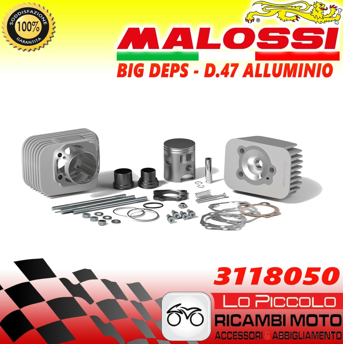 Vespa Malossi Big Deps 2019 Malossi 80cc Cylinder Kit Aluminum 47