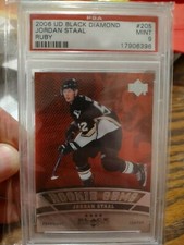 2006 Jordan Staal Upper Deck Rookie Gems Ruby Diamond numbered 98/100