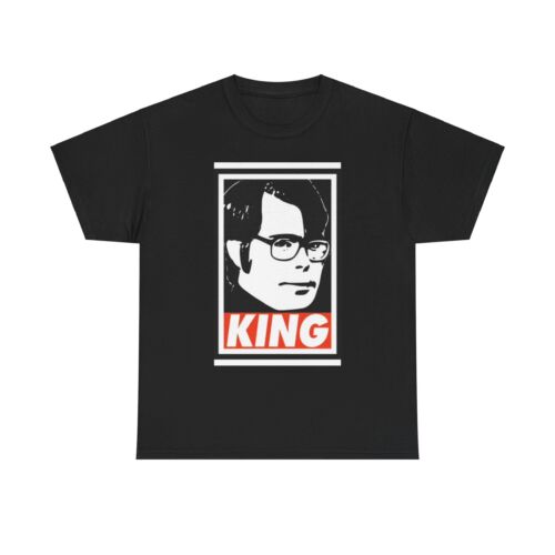 Stephen King Shirt Retro Poster Horror Funny Gift Scary Unisex Heavy Cotton Tee