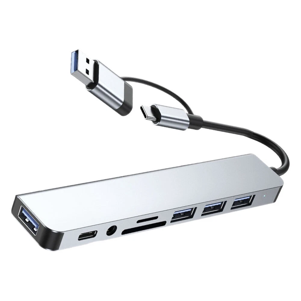 USB Type-C Hub with 4-Port Splitter for Laptop Travel Expansion