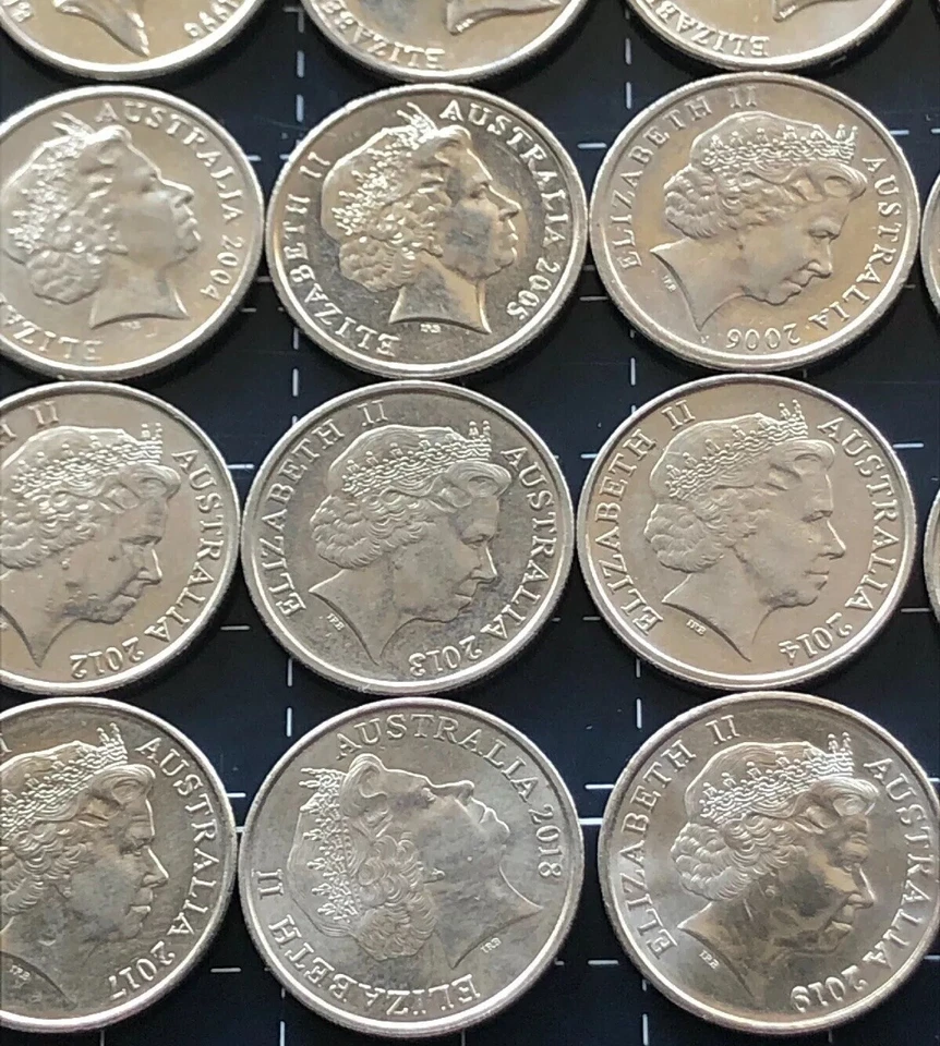 1966 - 2024 AUSTRALIAN FIVE 5 CENT COIN QEII - KING CHARLES SET | 50 COINS TOTAL - image 2 of 4