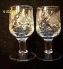 Set of 2 Cut Crystal Cordial Shot Liqueur Glasses - European Crystal — photo 4