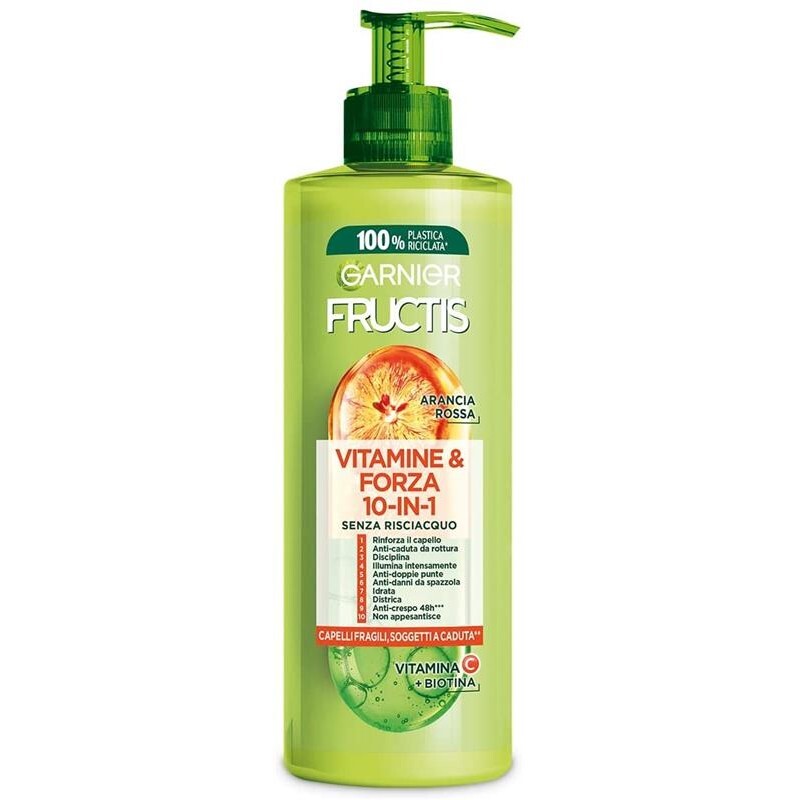 FRUCTIS TRATTAMENTO PER CAPELLI VITAMINE E FORZA 10 IN 1 IN FORMATO DA 400 ML