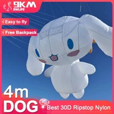 9KM 4m Cute Dog Kite Line Laundry Pendant Soft Inflatable Marine Theme Show Kite