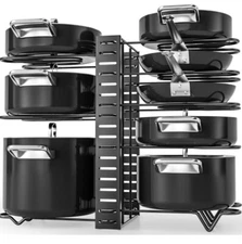 8 Tier Pots and Pans Organizer Rack Adjustable Pot Pan Rack with 3 DIY Methods