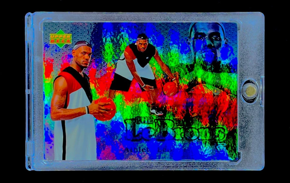 LEBRON JAMES SILVER PRIZM CAVALIERS RARE Rainbow Foil SP Insert Upper Deck - Image 2 of 4