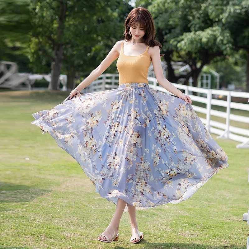 Ebay chiffon maxi shop skirt