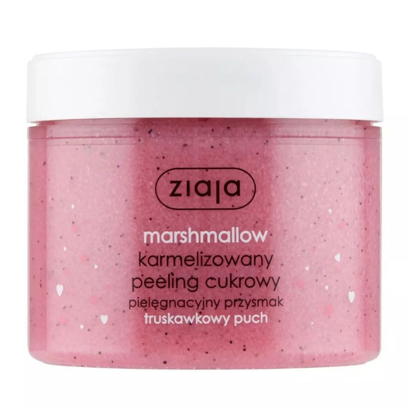 Ziaja Marshmallow, caramelized sugar scrub, strawberry fluff, 300 ml