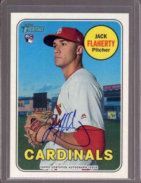 JACK FLAHERTY 2018 Topps Heritage Real One Rookie RC Autograph Auto #ROA-JF