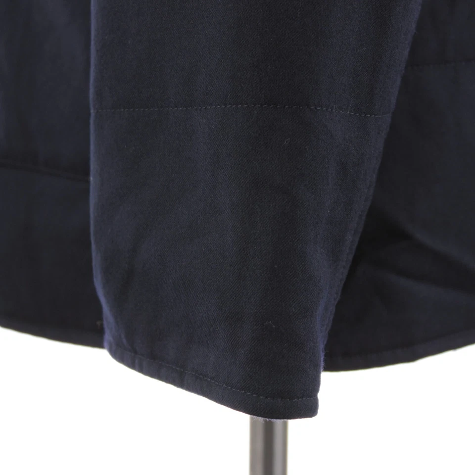 Abrigo de coche de lana Zanella nuevo con etiquetas Vitale Barberis Canonico con gamuza talla L EE. UU. en azul marino Foto 3 de 4