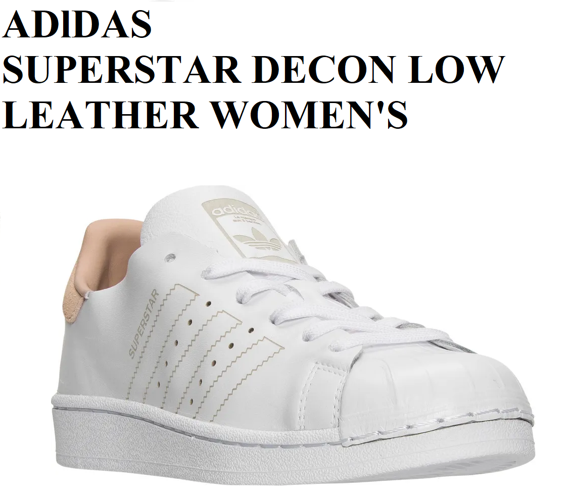 ADIDAS SUPERSTAR DECON LEATHER LOW SNEAKERS SPORT WOMEN SHOES WHITE SIZE  NEW