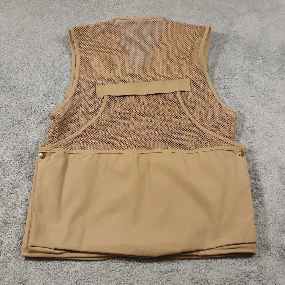 Bob Allen Shooting Vest Mens Medium Canvas Mesh Hunting Pockets Zip Front - Image 2 of 4
