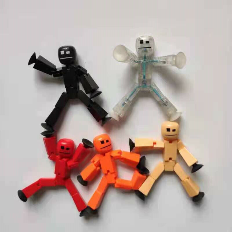 random 5pcs Zing Stikbot ROBOT Clear Black Single Figures Kids toy gifts