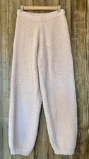 Skims Sherpa Fleece Pants Joggers Size S/M Beige Cozy Loungewear Warm
