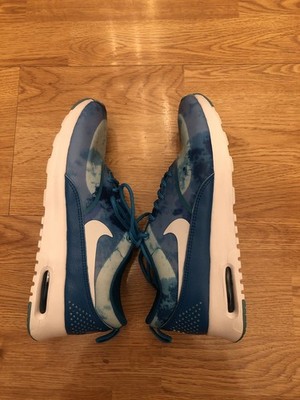 Nike Air Max Thea Print Sneakers Shoes Womens US 8 Light Blue White 