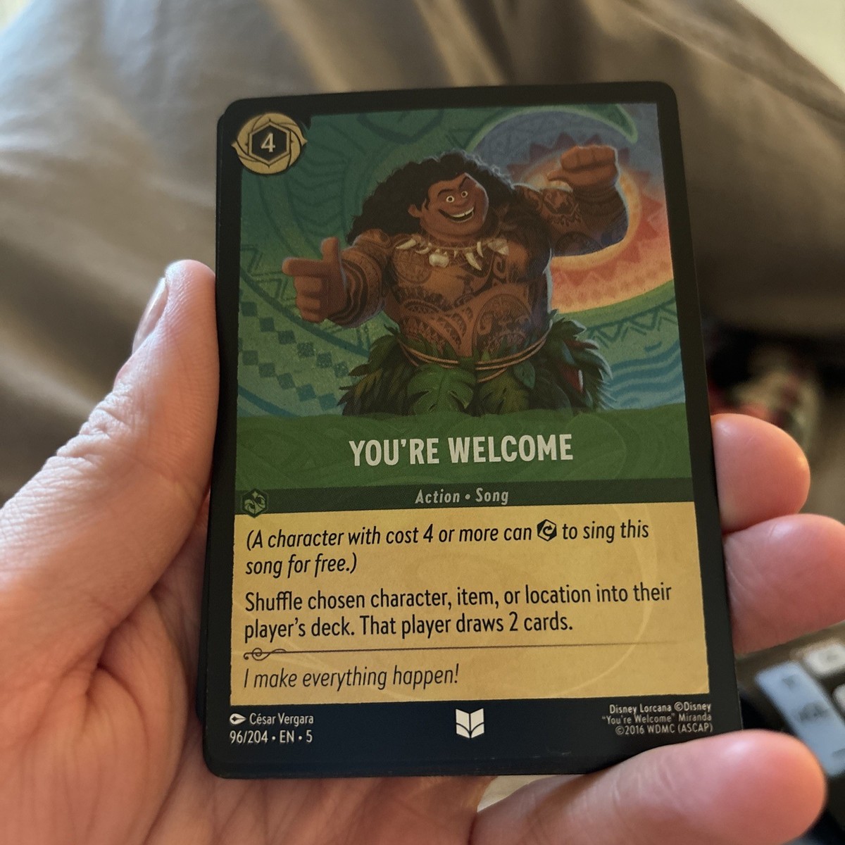 Disney Lorcana Shimmering Skies Maui You're Welcome Foil 96/204 NM