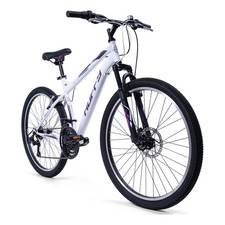 #OUTLET# HUFFY Extent 26" 18-Speed Gloss White Hardtail Mountain Bike - 66350W