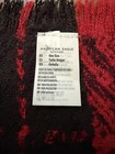 American Eagle Outfitters Women's Plaid Knit Fringe Scarf Red Black Polyester — photo 3