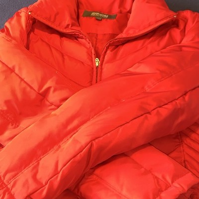 Kenneth Cole Reaction Men's Size L Jacket Red Down Feather Zipper Closure