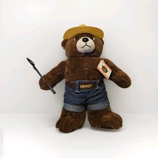 NWT Vintage 2005 Smokey The Bear Stuffed Animal Plush Shovel  Hat 15.5" NOS