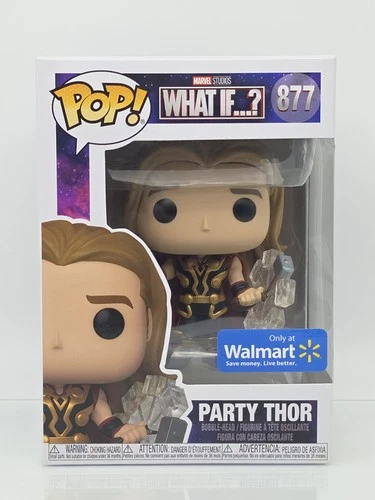Funko Pop! Marvel What if...? Party Thor #877 Walmart Exclusive w/Protector