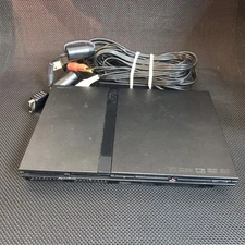 Sony PlayStation 2 PS2 Slim Console With Cables (SCPH-77001) Parts Or Repair