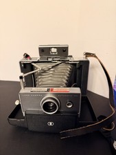 Vintage Polaroid 100 Automatic Land Camera w Case Flash Manual UNTESTED