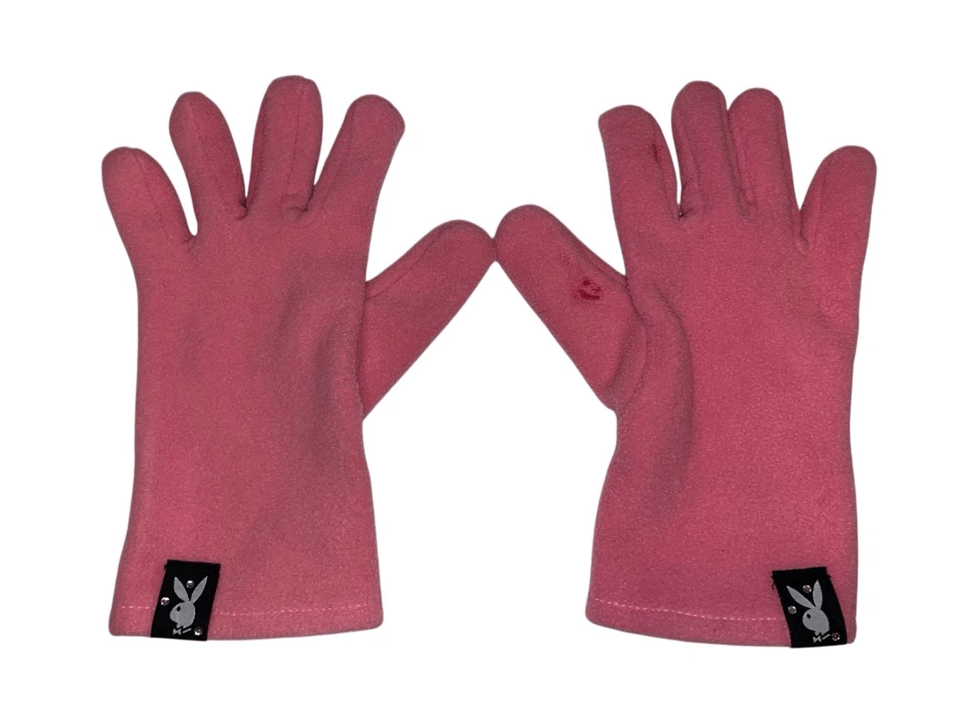 Playboy Bunny Vintage Y2K Fleece Winter Gloves Snow Fuzzy Soft Ski Snowboarding