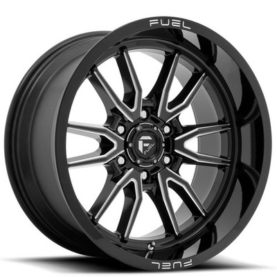 20x9 Fuel Wheels D761 Clash 6 Gloss Black Milled Off-Road Rims (4pcs)