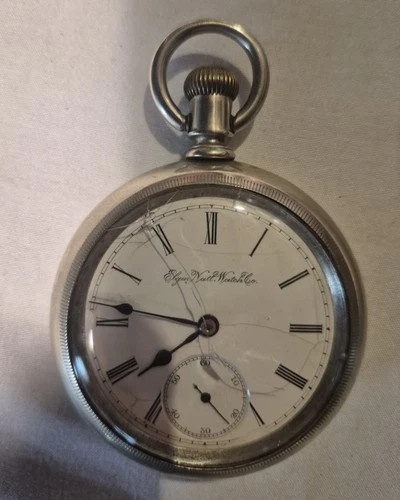 Elgin National Watch Co. Antique Pocket Watch Silveroid Sold As Is Cheap