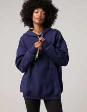 Offline By Aerie Cloud Fleece Oversized Hoodie Women Navy Blue Sz XL New