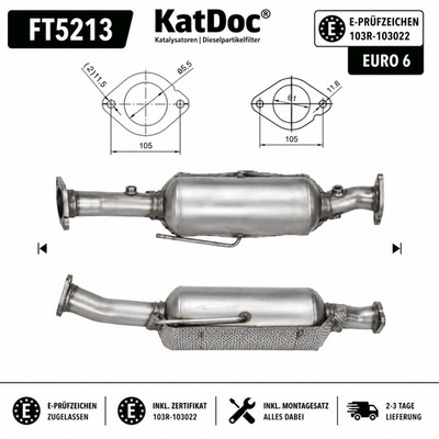   DPF Partikelfilter Ford Kuga II 2.0 TDCi 4x4 Euro 6