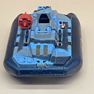 Schaper Stomper Mega Star Aqua Fighter blau Boot Luftkissenfahrzeug 1985 Spielzeug Vintage