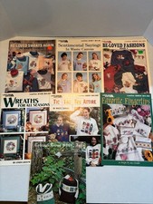 Vintage Lot of 7 Cross Stitch Patterns Leisure Arts,ETC Various Items Patterns