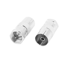 2 x PAL Female to F Male TV RF Antenna CATV FM Coaxial Adapter Connectors