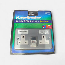Image of PowerBreaker H22MP-C Metal Clad 2-Gang Passive RCD Safety Socket 13A 30mA